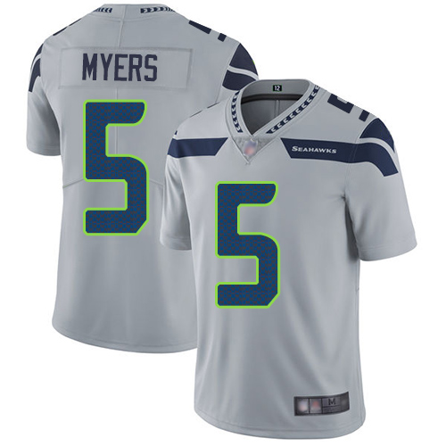 Seattle Seahawks Limited Grey Men Jason Myers Alternate Jersey NFL Football #5 Vapor Untouchable->youth nfl jersey->Youth Jersey